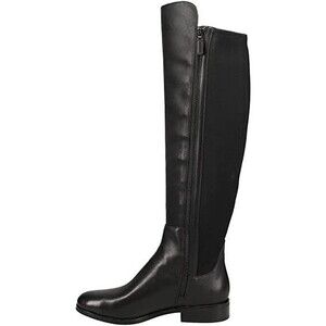 New $300 Black Womens 6.5 Cole Haan Leather Stretch Boots Tall Knee NWT Izzy